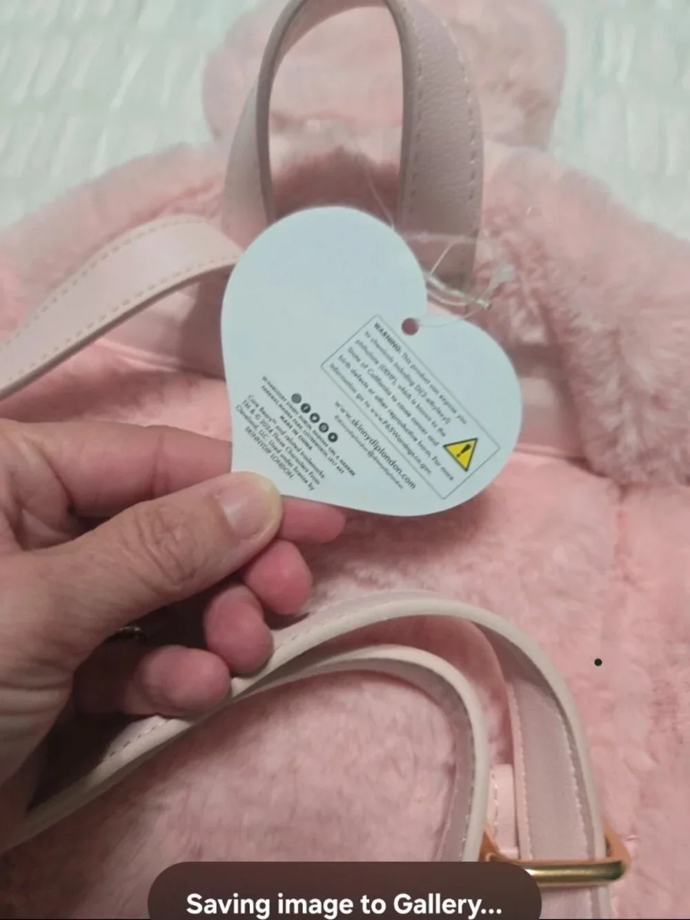 Care Bears Pink Mini Backpack Zip Closure Adjustable Strap Coin Purse Gold